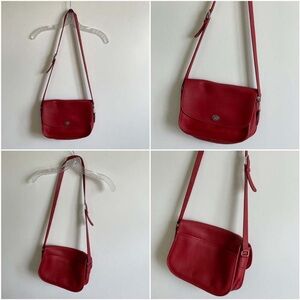 Vintage Coach Red Leather City Bag Crossbody